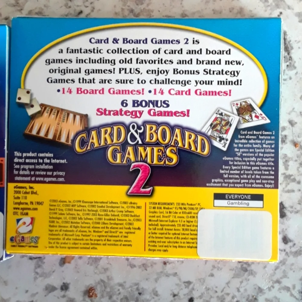 PC Games-Card and Board Games + TV Tycoon New and Sealed Vintage